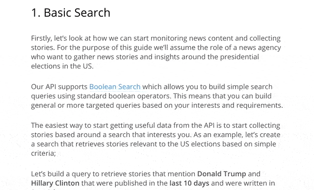 Basic Search News API